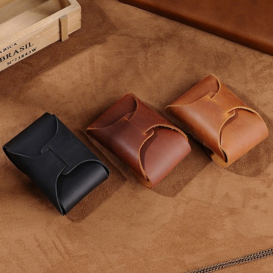 High Quality Minimalist Leather Card Holder Slim ID Card Pouch Men Wallet Unisex Business CardHolder Gift