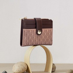 Fashion classic retro unisex wallet letter print portable card holder coin purse