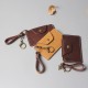 Ultra-thin genuine cowhide card holder, multi-pocket credit card holder with keychain Ultra-thin genuine cowhide card holder, multi-pocket credit card holder with keychain