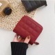 Women Fashion Small Zipper Wallet with Coin Purse PU Leather Plaid Purses Ladies Cute Mini Korean Version Small Card Pack New In