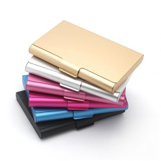 HOT Creative Aluminum Alloy Business Card Holder Metal  Card Case Credit Card Card Holder Card Metal Wallet For Men Women