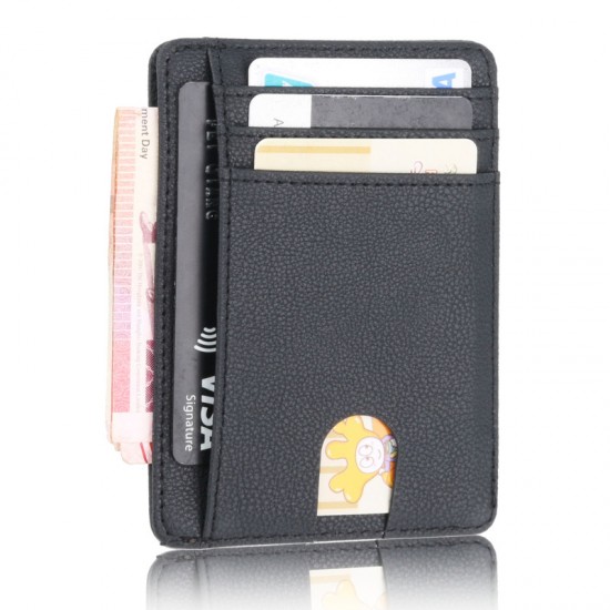 New Arrival RFID Blocking Slim Men's Leather Credit Card Holder Women Business Mini Bank Card Case Wallet For Man Small Purse