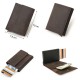CONTACT'S Crazy Horse Leather Card Holder Wallet Men Automatic Pop Up ID Card Case Small Coin Purse RFID Blocking Male Wallets