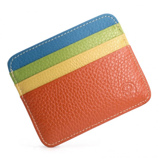 Leather Driver's License & Bus Card Holder - Slim Coin Purse with Multi-Card Slots, Compact Wallet for IDs & Transit Cards