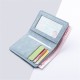 PU Leather Purse Frosted Card Holder Retro Embossed Folding Wallet Thin Men Soft Coin Pouch Bag For Women 2022 Trend 8*11cm Mini