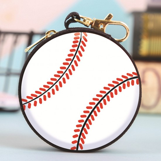 Ball Shaped Zipper Coin Purse Creative Mini Wallet Cartoon Change Wallet Zip Coin Bag for Children Birthday Gifts