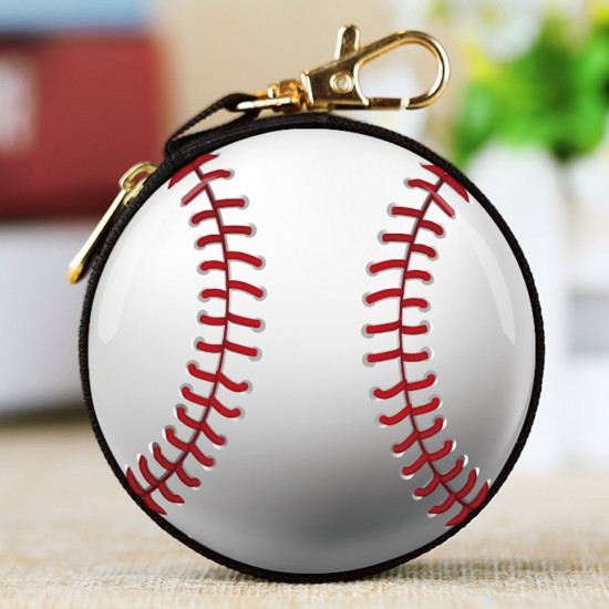 Ball Shaped Zipper Coin Purse Creative Mini Wallet Cartoon Change Wallet Zip Coin Bag for Children Birthday Gifts