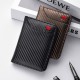Men's PU Leather Carbon Fiber Texture Credit Card Holder Multi-Card Slot Men's Wallet Stylish And Durable Perfect Gift For Men