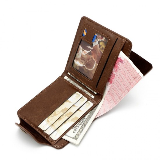 Folding creative men's wallet short wallet buckle wallet