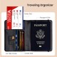 Universal PU Leather RFID Passport Wallet/Cover - Men & Women's Travel Essential, Safely Stores Passports & Cards, Great for Fam