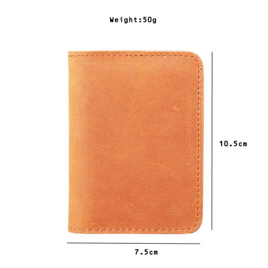 Men Genuine Leather Card Holder Wallet for Women Bifold Cowhide Minimalist Large Capacity Ultra-Thin Multi Card Slots Wallet