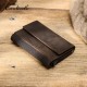 CONTACT'S Crazy Horse Leather Card Holder Wallet Men Automatic Pop Up ID Card Case Small Coin Purse RFID Blocking Male Wallets