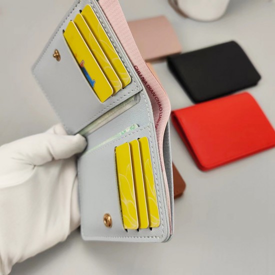 Portable Small Wallet Bank Card Bag Short Pu Leather Wallets