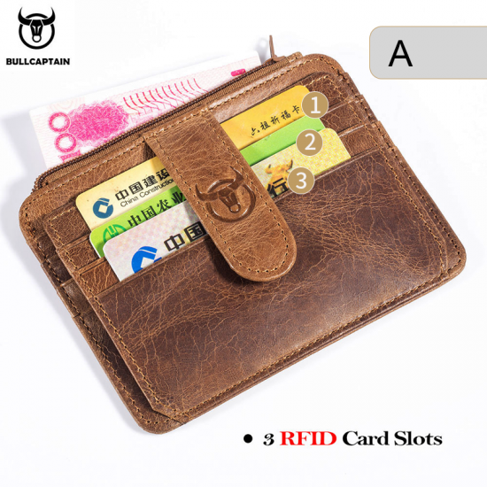 BULLCAPTAIN RFID Blocking Leather Wallet Credit Card ID Holder Wallet Money Clip Unisex BULLCAPTAIN RFID Blocking Leather Wallet Credit Card ID Holder Wallet Money Clip Unisex