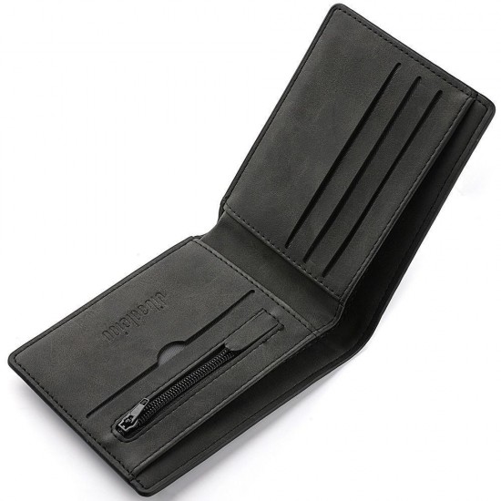 Multi-card Slot Men Multi-card Slot Wallet Fashion PU Leather Folding Coin Purse Large-capacity Money Bag