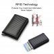 Rfid Aluminum Men Wallet Card Holders Purse Carbon Fiber Men Business Slim Thin Smart Wallet Credit Cardholder Case Note Holder