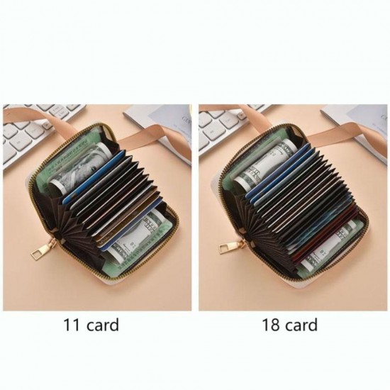 New Multi Slot Card Holder Anti Demagnetization Cartoon Coin Pouch Leather Rabbit Small Wallet Girl